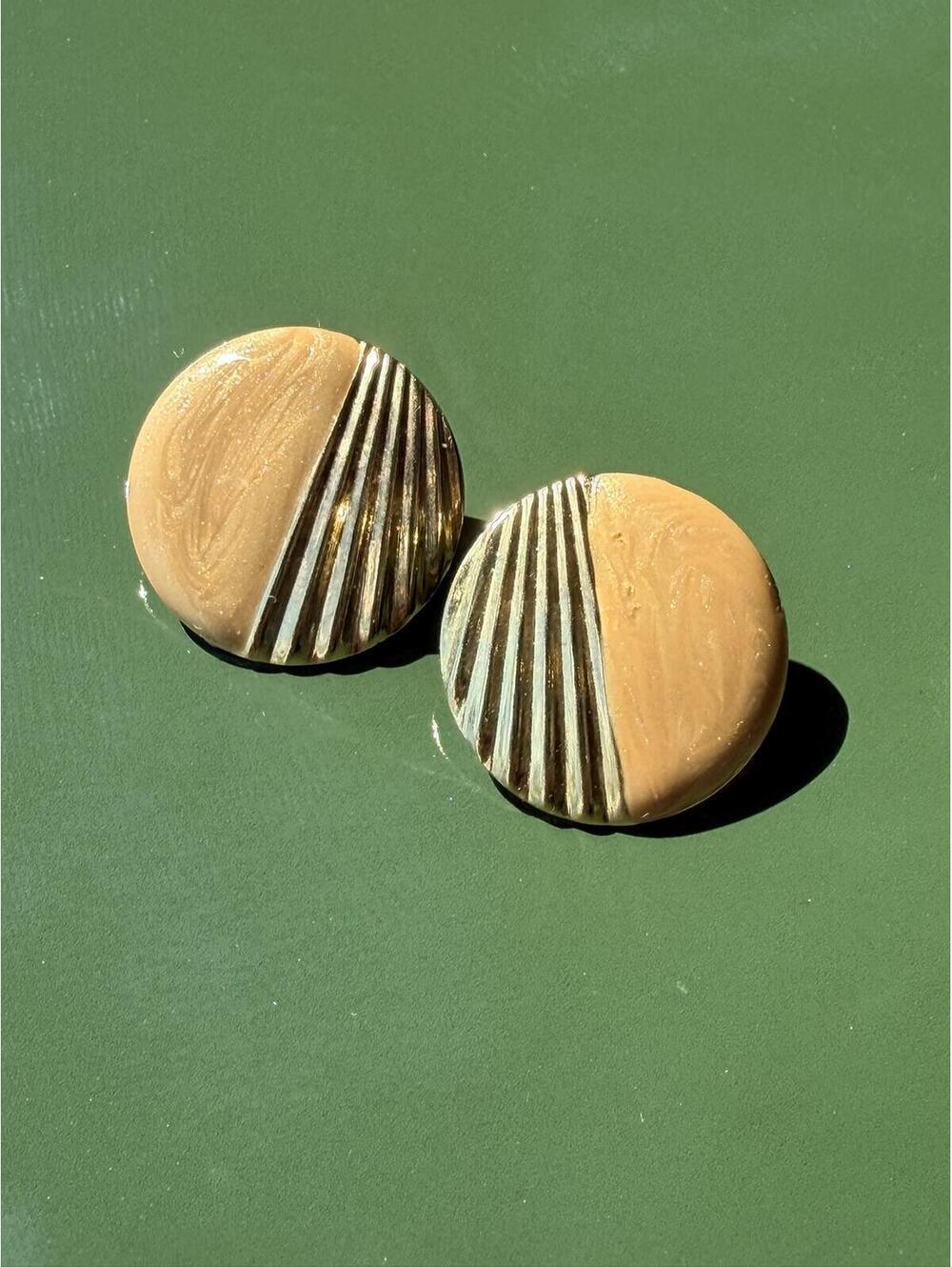 80’s Vintage Geometric Enamel Earrings